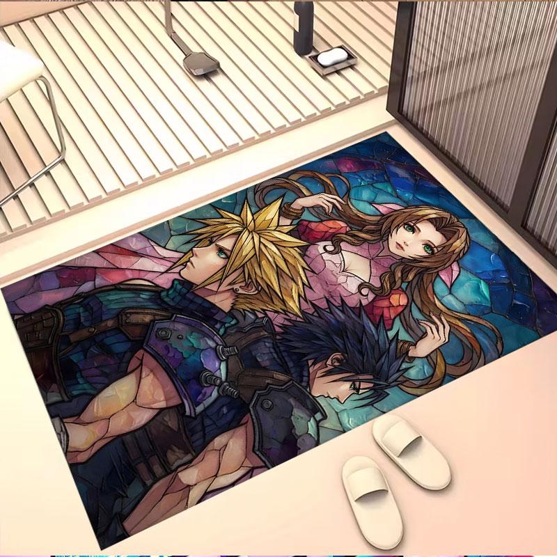 Final Fantasy Print Rug, Washable Floor Carpet, For Entryway Dorm Laundry Room Office Study, Home Decor Birthday Christmas Gift