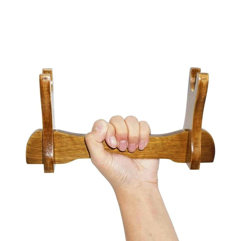 Massivt Trä Svärdställ Hållare Japansk Katana Samurajsvärd Tanto Kniv Cosplay Svärd Trollstav Förvaringsställ Fäste