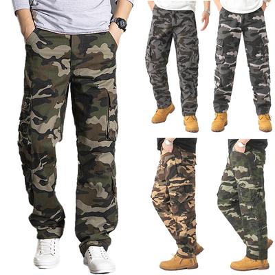 Mens Military Combat Trousers Camouflage Cargo Camo Army Casual Work Pants