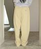 RONRON Back Heart Stitch Pocket Sweat Jogger Pants Cream Yellow