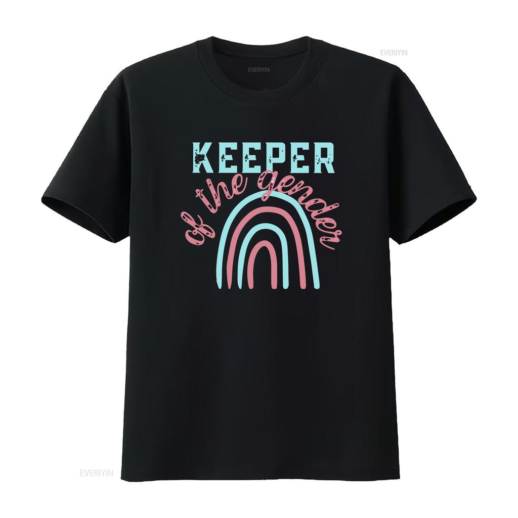 Keeper Of The Gender T Shirt Cute Baby Reveal Party Perfect for Her Announcement vintage Washed Comfortable Versatile graphic