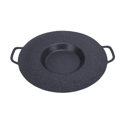 Round Grilling Pan Anti Sticking Aluminum Alloy Metal Frying Grill Skillet Pan for Camping Home