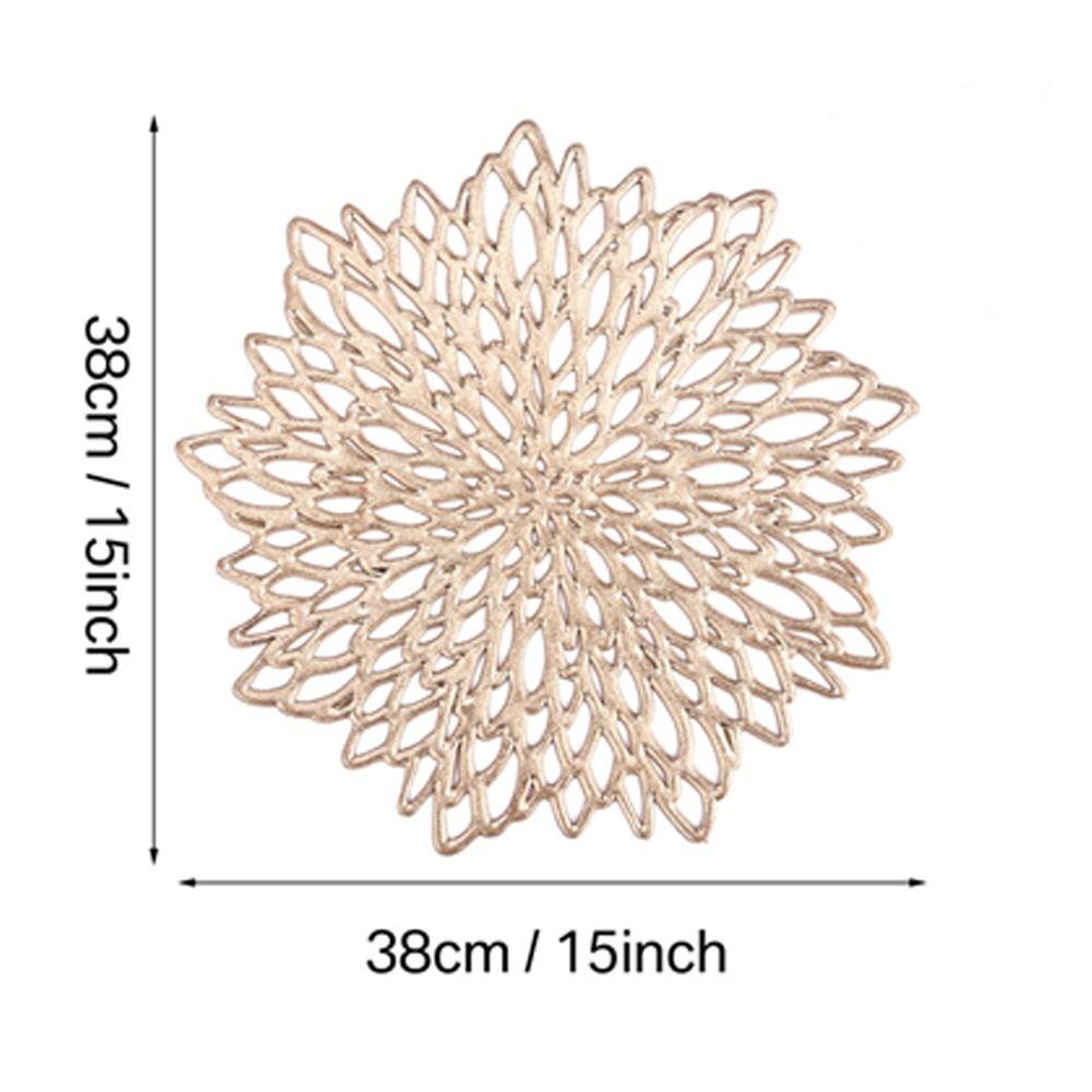 Home Decor Bowl Mats Flower Design Pads Washable Hollow Pad Placemat