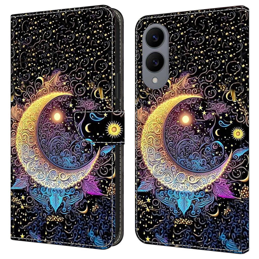 For Samsung Galaxy S25 Edge Case Wallet Stand Pattern Printing PU Leather Flip Phone Cover