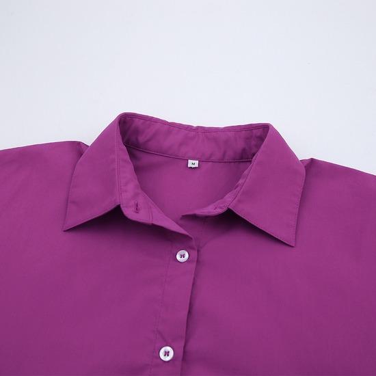 Buy Purple Dress Shirt Women Oversize 