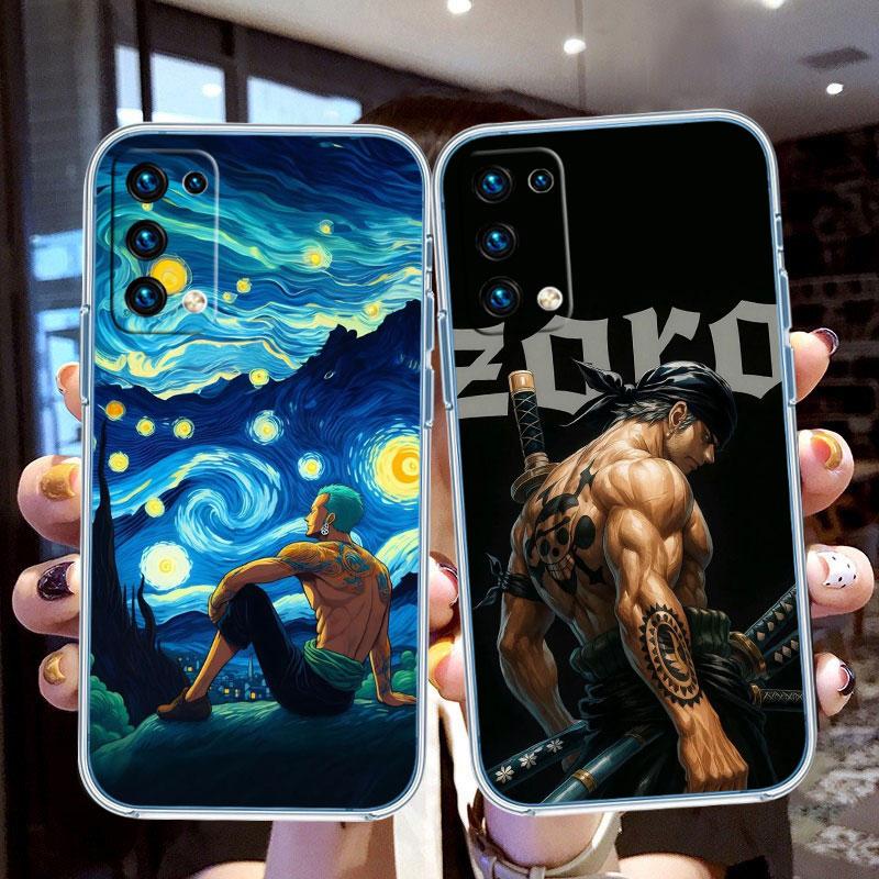 TR33 One Piece Zoro Transparent Phone Case for Motorola Moto G7 G8 G9 G84 G85 G73 G24 G15 Z2 Play Power Plus