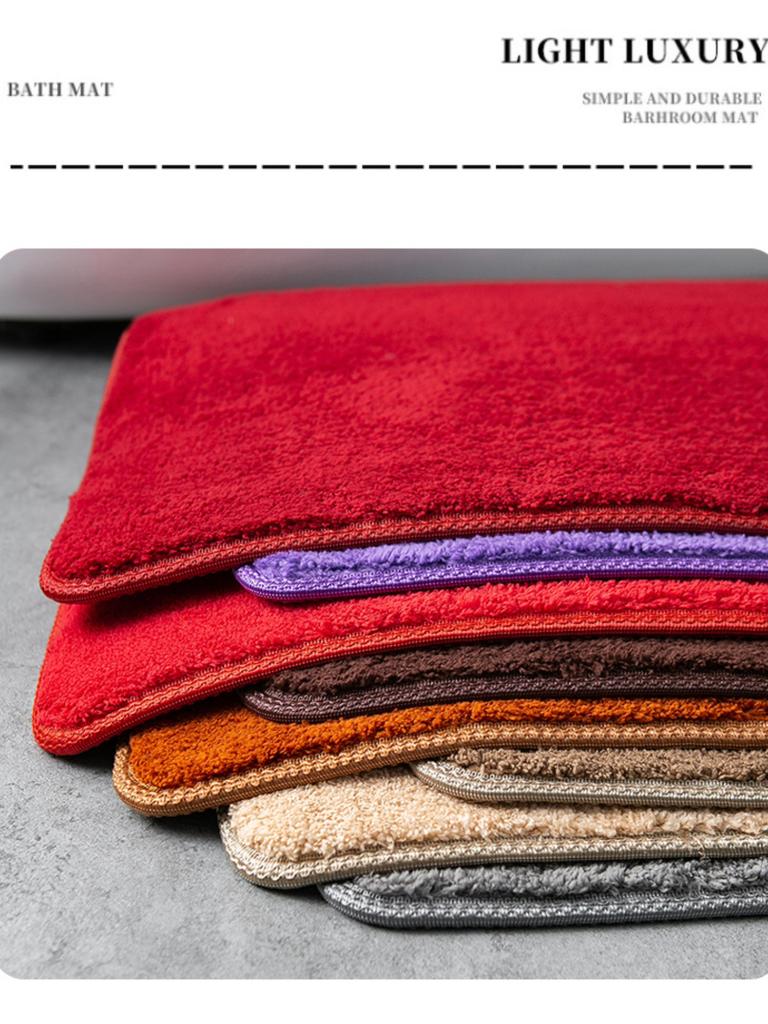 Coral Fleece Emboss Bathroom Cashmere Thickening Mat Bath Non-slip Carpets In Wash Basin Bathtub Side Floor Rug Shower Room Doormat Memory Foam 3D Pad