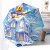 Winnie and Friends Themed Travel Umbrella-8 Ribs Automatic Opening and Closing, Portable Folding Design, Compact and Stylish Umbrella