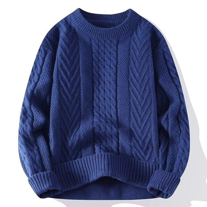 Sweter z dzianiny skręcanej dla par Luźny Vintage Lenistwo Wielokolorowy