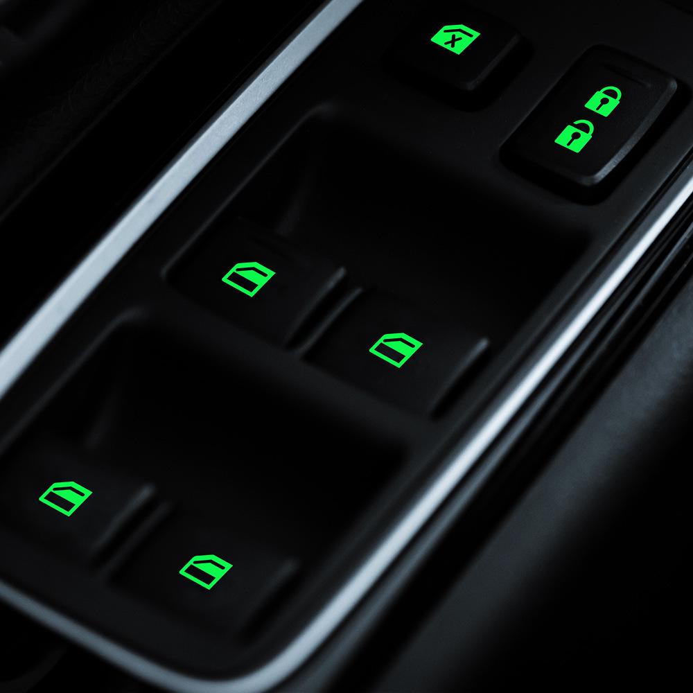 Car Window Switch Fluorescent Luminous Sticker for Glass & Buttons