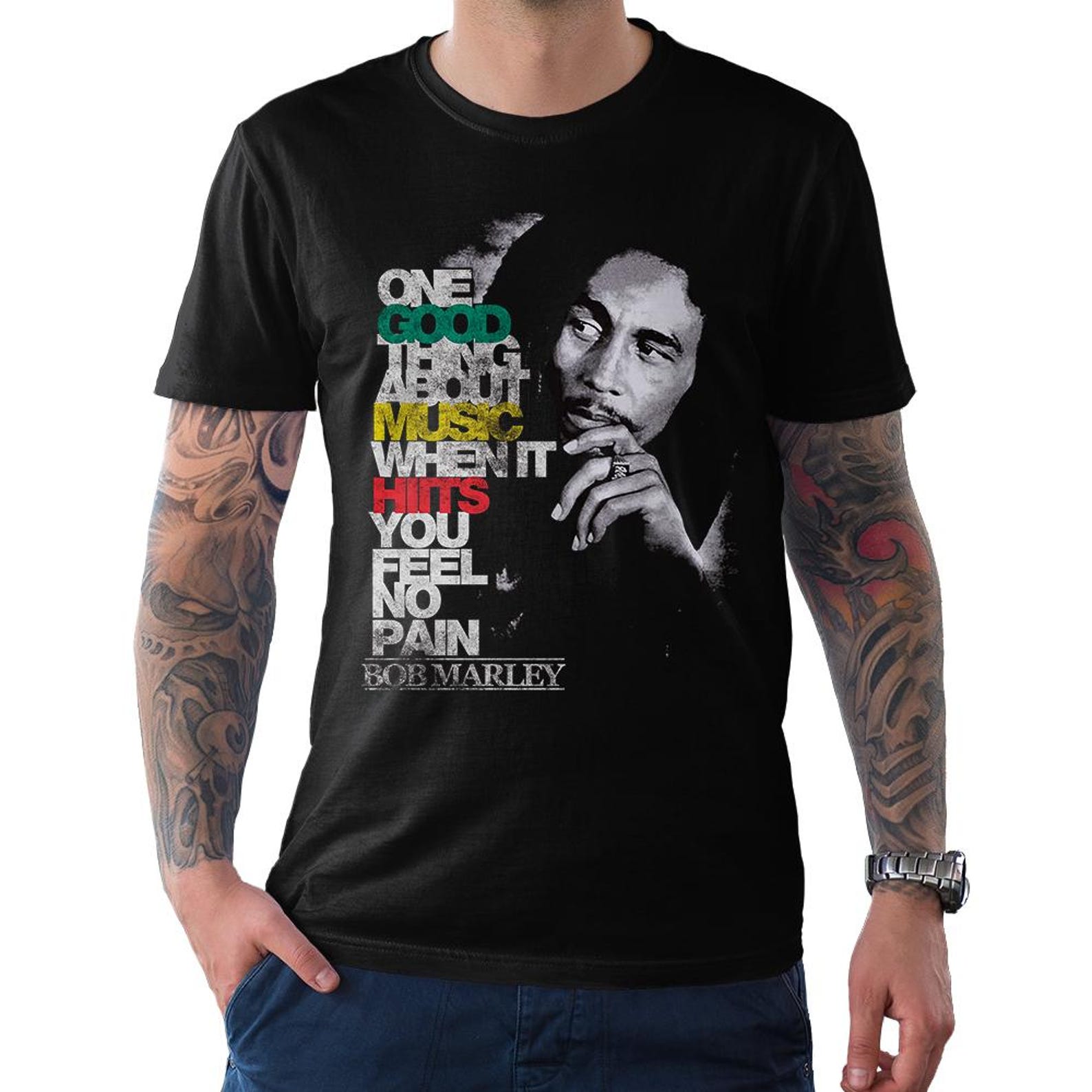 Bob Marley Quote Vintage T-Shirt, Men s and Women s Sizes 3XL