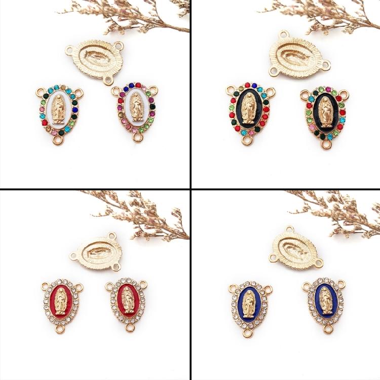 Zinc Alloy Charms Ellipse Virgin Mary Charms Pendant For DIY Fashion Necklace