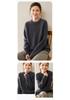 Women's Thickened Cashmere Raglan Sweater - Loose Fit, Solid Color, Round Neck, Autumn/Winter Fashion Pullover