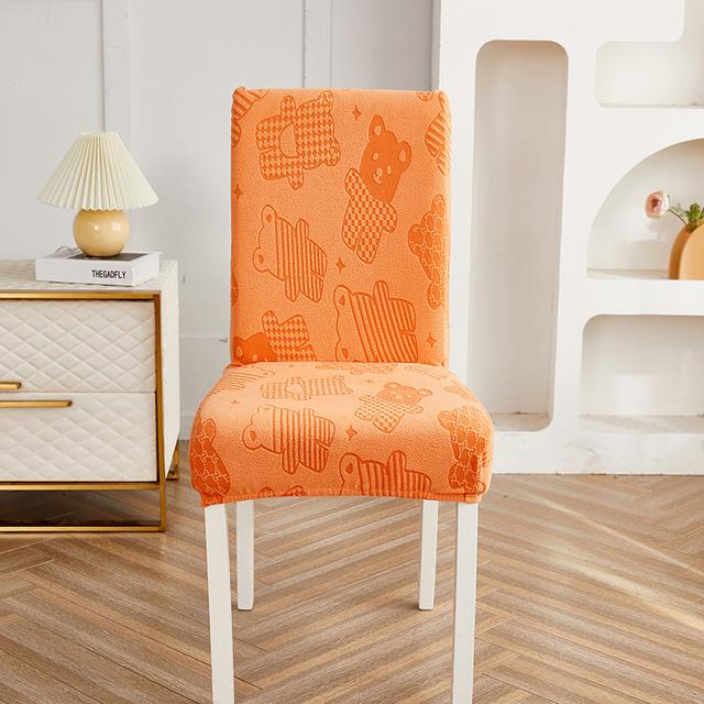 Thick Jacquard Chair Cover Spandex Stretch Slipcovers Chair Seat Covers For Kitchen Dining Room Wedding Banquet Home 1pc