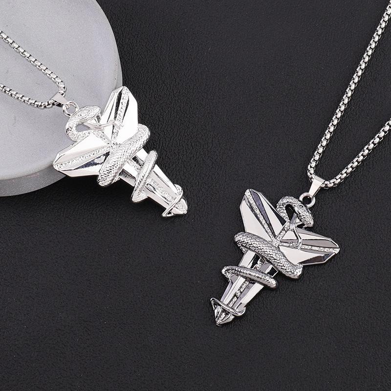 Basketball Fans Commemorative Kobe Necklace Pendant, Viper Mamba Necklace, Trendy Matching For Boys And Girls Jewelry