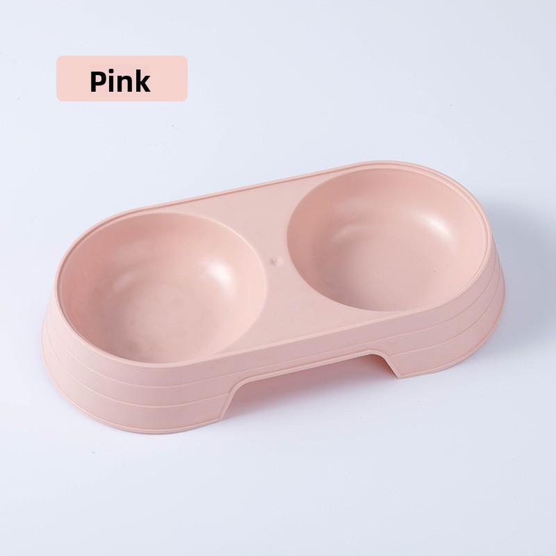 Candy Cat Bowl, Cat Food Bowl, Dog Bowl, Dual-purpose Rice Bowl for Drinking and Eating, Wheat Straw Pet Double Bowl, Kitten Food Bowl