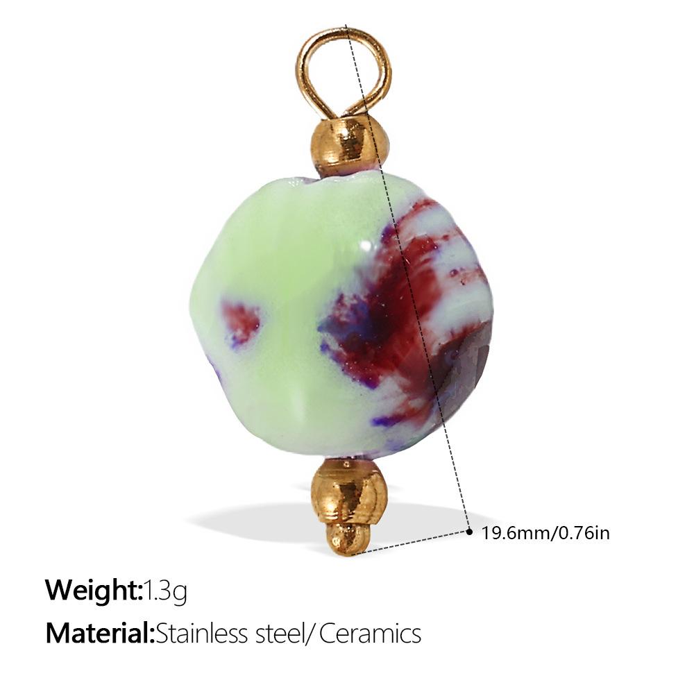 European and American creative colorful and diverse DIY pendant stainless steel plated 18K gold versatile pendant collection