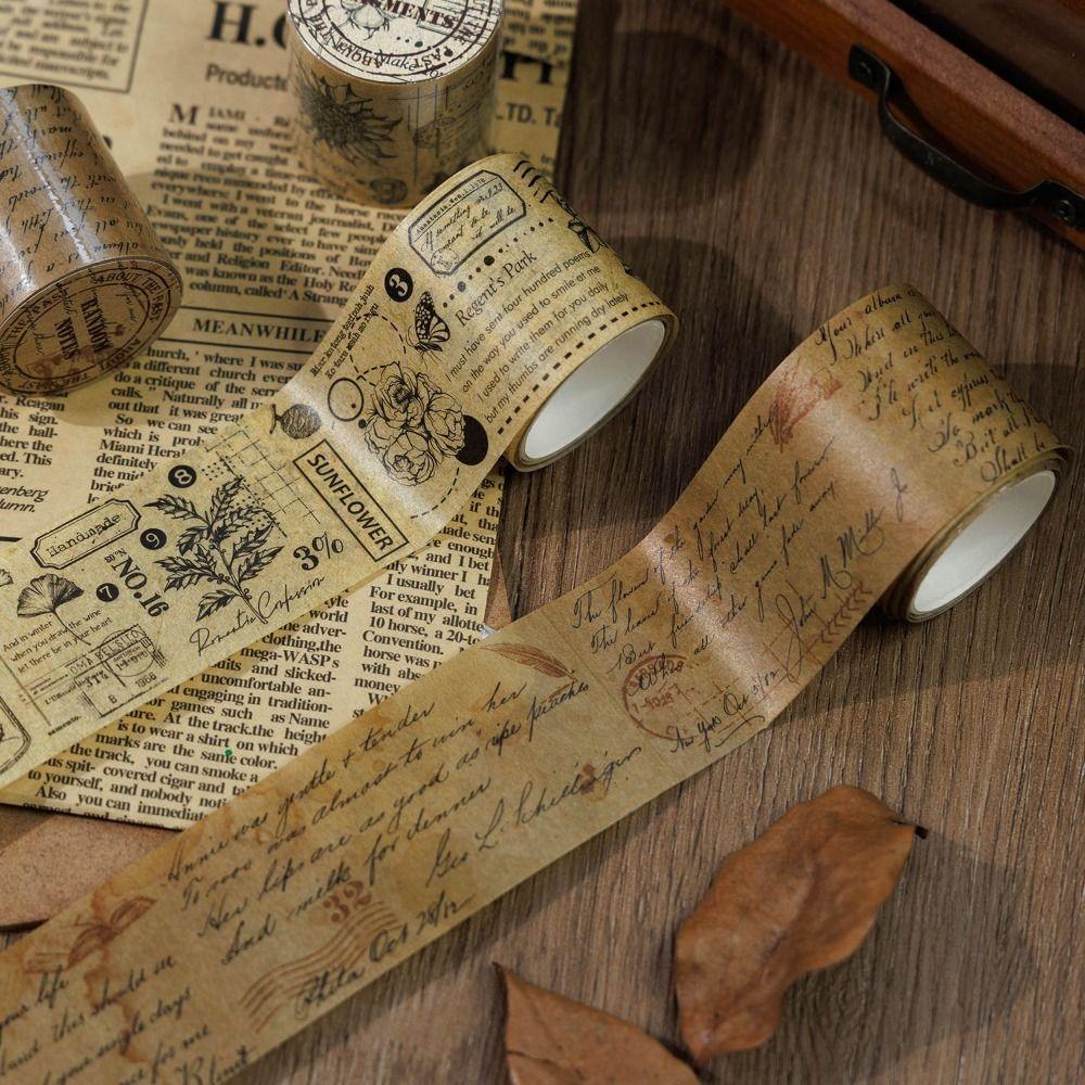 DIY Die-Cut Tape About the Past Series Decorative Paper Tape Vintage Washi Tape  Journal Decor