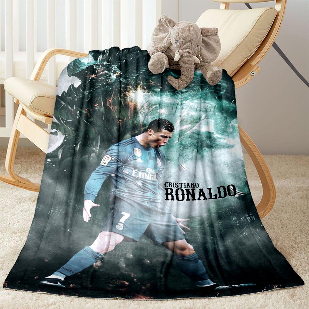Ronaldo's Legendary Journey Blanket Soft Warm Cozy Suitable for Sofa Seaside Livingroom for All Occasions Playful Design Gifts For Family Or Friends