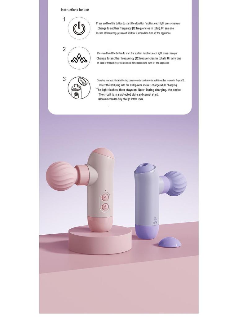 Fanala Shuluo Multi-Frequency Suction Vibrator & Massager - Female Couple's Adult Toy