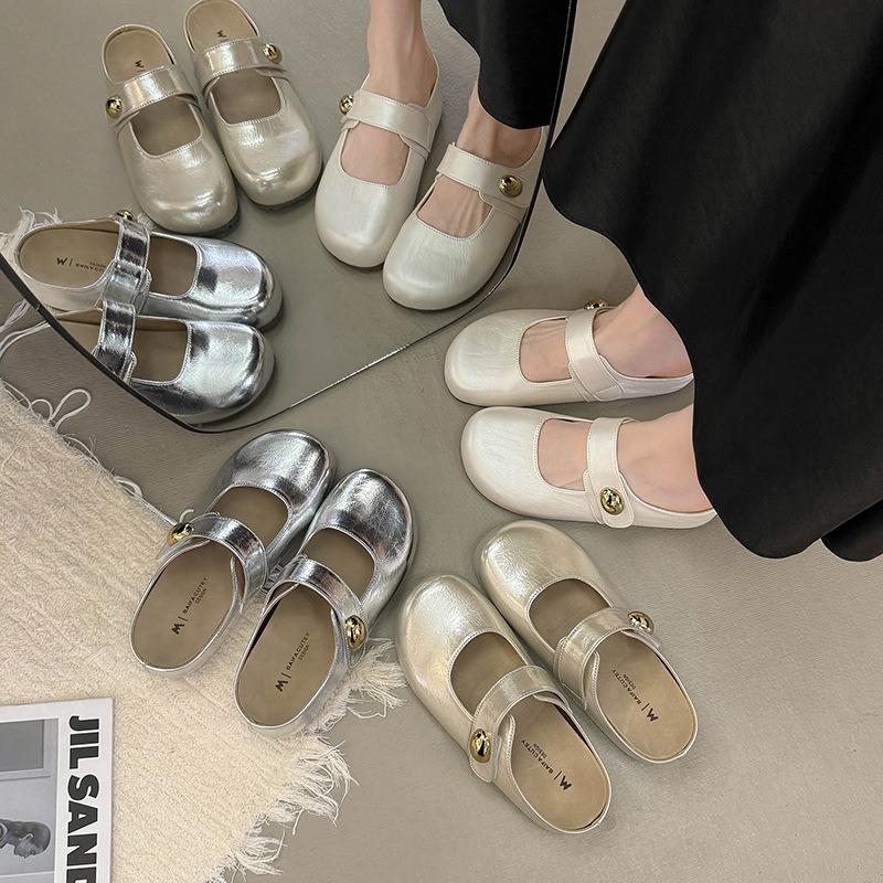 Thick-soled bag head and half slippers for women's summer wear, new women's skirts, one pedal, sandals, single shoes