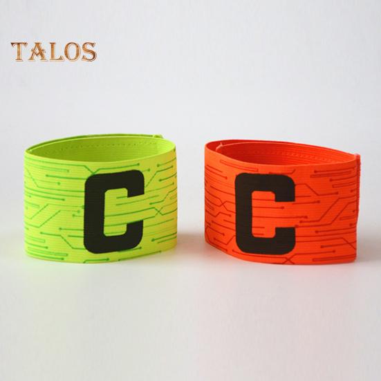 Soccer Captain Armband with Adjustable Fastener Tape Vibrant Color Football Arm Band Elastic Captain Arm Band Team Accessories