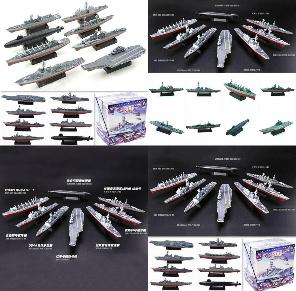 Engaging 4d Assembled Battleship Warship Model Craft For Young Military Enthusiasts