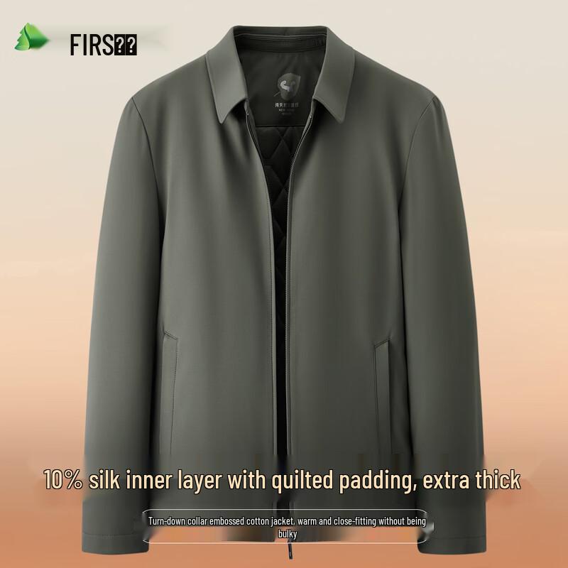 

FIRS Men s Silk Lined Quilted Lapel Jacket L
