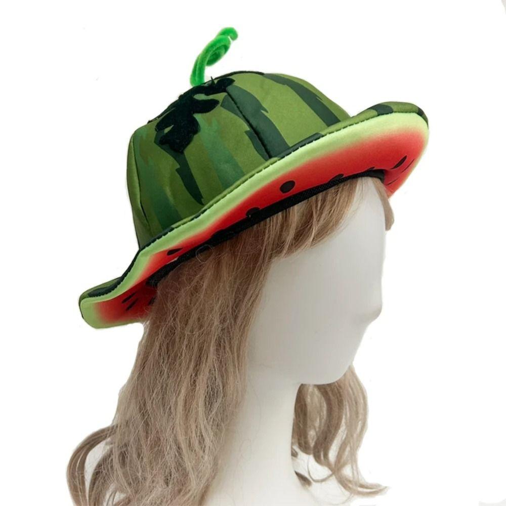 

Cute Watermelon Hat Creativity Bucket Hat Cartoon Halloween Cap Children Watermelon Hat