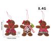 Set of 3 Christmas Gingerbreads Man Shape Cloth Ornaments Reusable Hanging Decorations for Holiday Homes Party