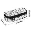 Pencil Pouch Printed 300D Polyester Zipper Closure with Mesh Storage Layer Removable Divider and Pen Holders for Boys Girls