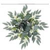 Wreath Leaf Faux Candle Base With Polyester Material For Party And Styling Home