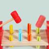Pounding Bench Wood Toy Early Learning with Mallet Educational for Party Favor