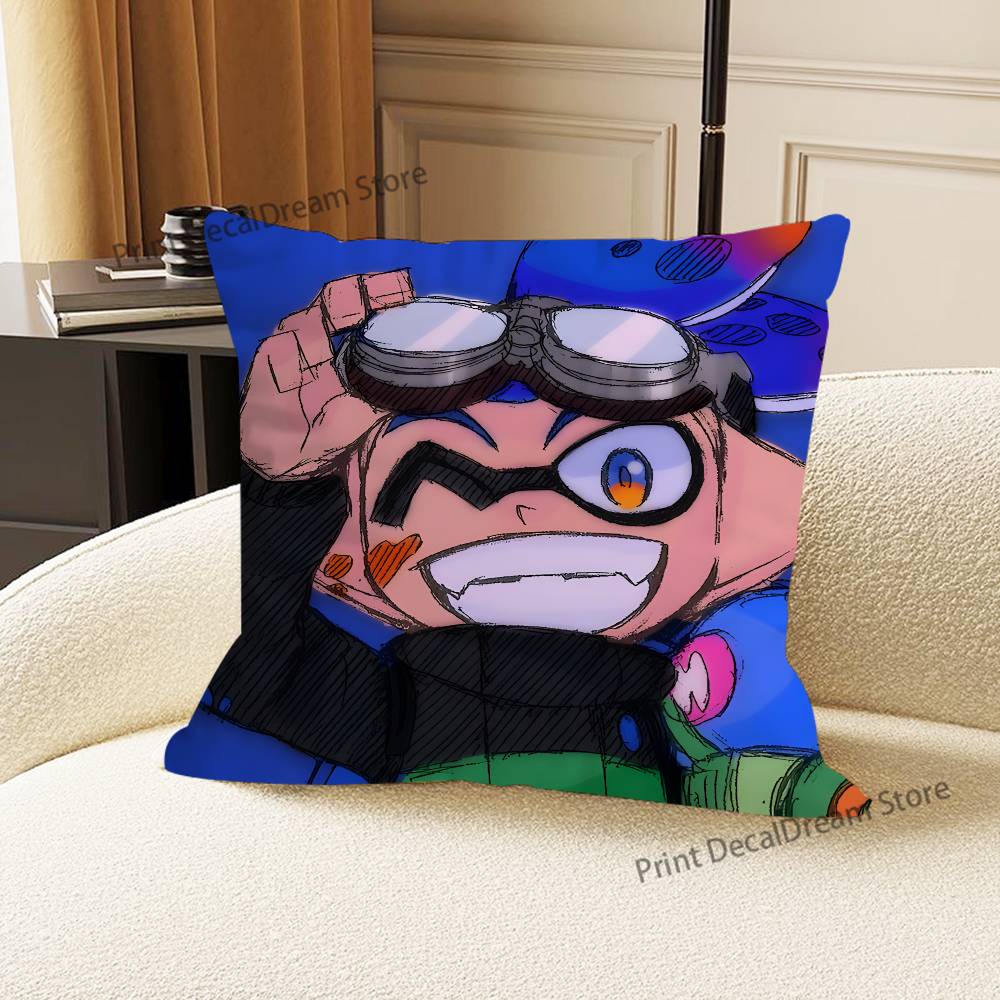 S-Splatoon Game Pillow Case For Sofa Decor Car Office Room Printing Cushion Cover Decorations and Protector
