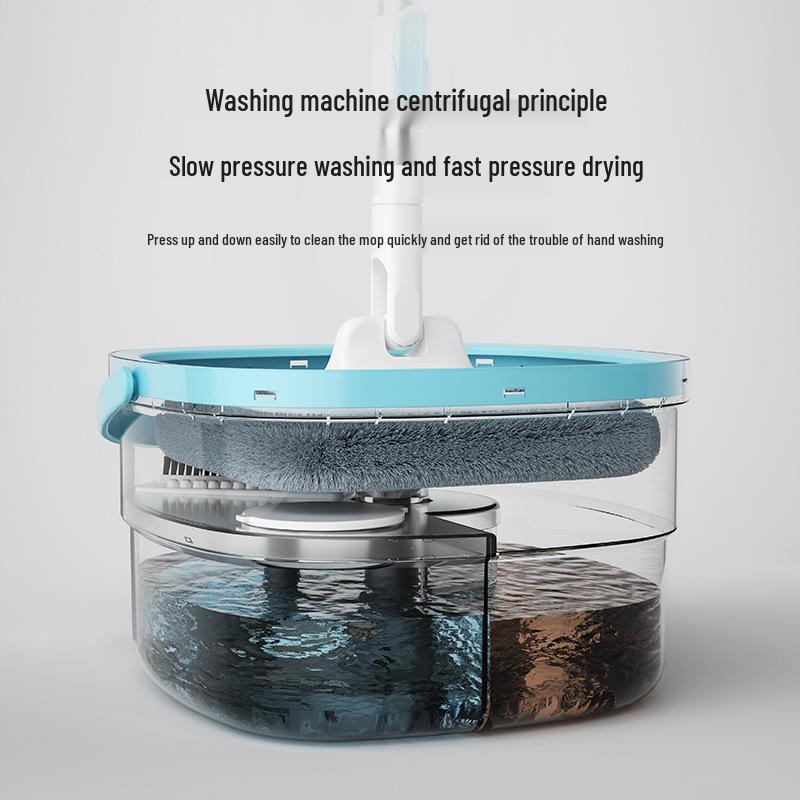 Hands-Free Mop with Clean and Dirty Water Separation - Rotating Household Cleaning Tool