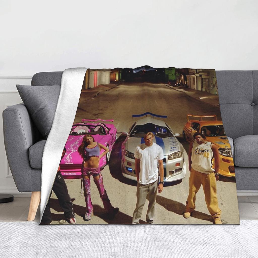 Family Vin Diesel Fast and Furious Blanket Flannel Decoration  Breathable Warm Throw Blankets for Sofa Travel Quilt