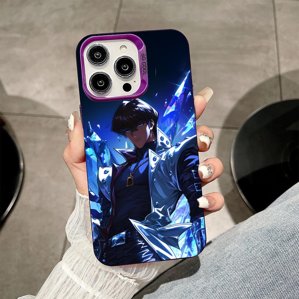Yugioh Seto Kaiba Phone Case for iPhone 17 16 15 14 13 12 11 X XR XS Air Pro Max Plus Purple Colorful Silver Cover