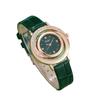 Womens Fashion Snake Print Leather Watch Jewelry Set With Diamond Accents For Gift
