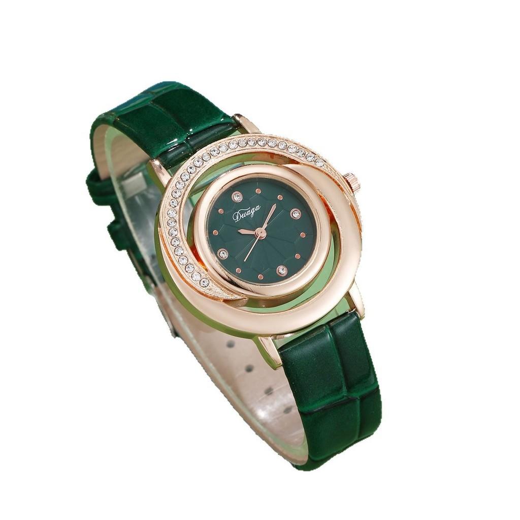 Womens Fashion Snake Print Leather Watch Jewelry Set With Diamond Accents For Gift