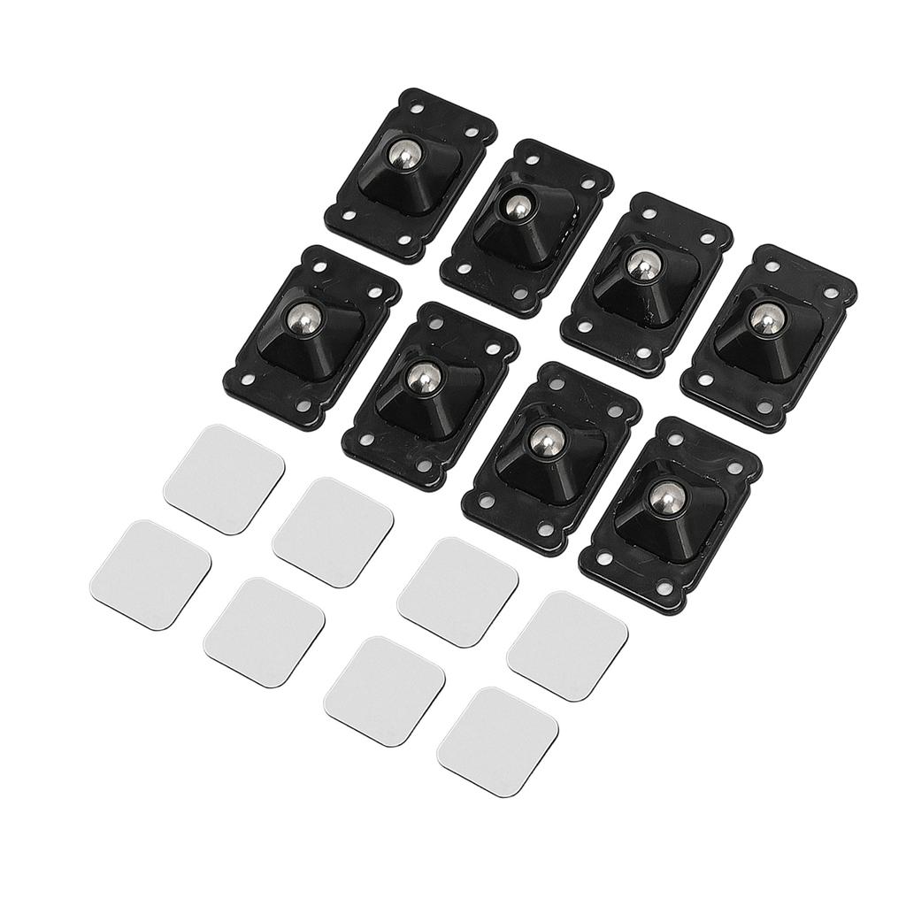 Mini Lenkrollen Klebend 360 Grad Drehung Rollen für Mini Möbel Aufbewahrungsbox Schwarz