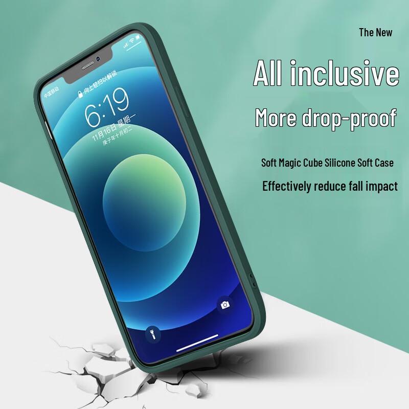 KEKLLE iPhone 12 Flüssigsilikonhülle