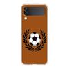 Transparent Phone Case For Samsung Galaxy Z Flip 3 4 5 6 7 Hard Folding PC Z Flip3 Flip4 Cover Soccer Heartbeat