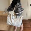 Large Capacity Women's Totes Bag Solid Color Commuting Handbag Fashion Nylon Shoulder Bag  Girls