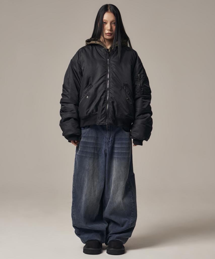 IDWS Viego Corduroy Balloon Pants Dark Indigo