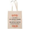 Tote Bag - PLANETEE - Tote Bag / Sac Cabas - Fairtrade Cotton - Beige - Printed In France