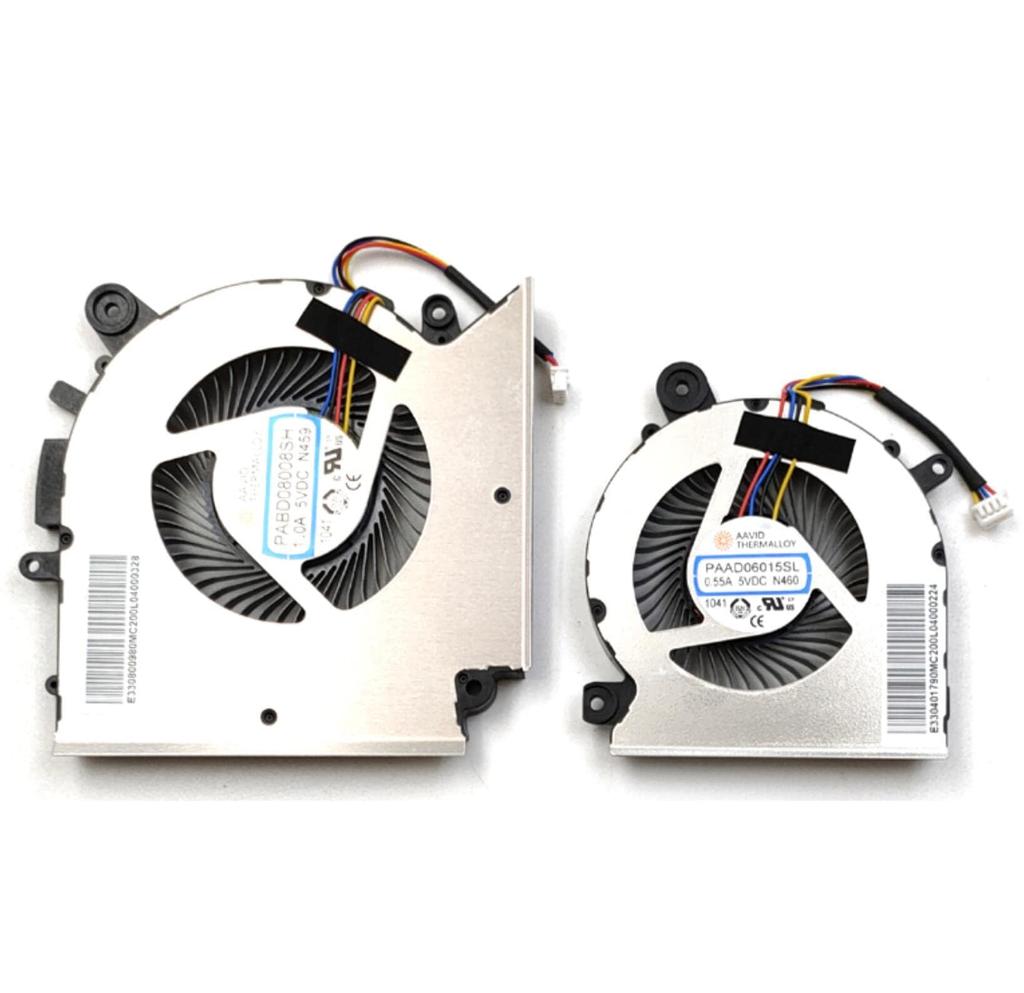 YOCAHU CPU+GPU Cooling Fan Replacement for MSI Katana GF76 Pulse GL76 MS-17L1 GF66 11UC Pulse GL66 11UEK MS-1581 DC5V Laptop Fan PABD08008SH-N459