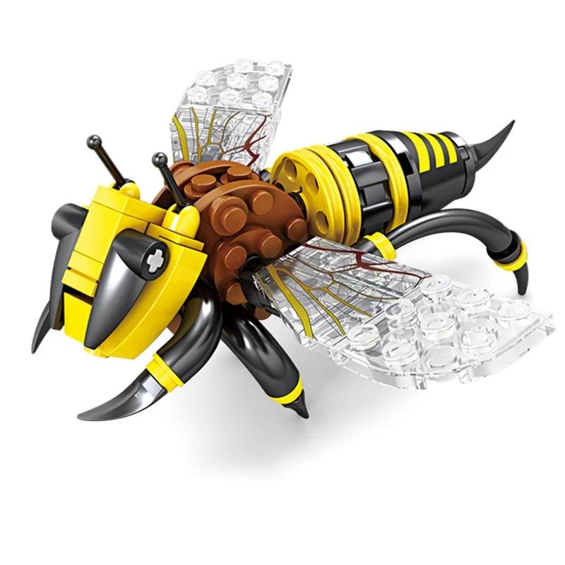 Mattoncini Creativi Modello Insetto Ape Libellula Formica Mantide Giocattoli Assemblati per Bambini Animali Interessanti Ornamenti Regali Bambini