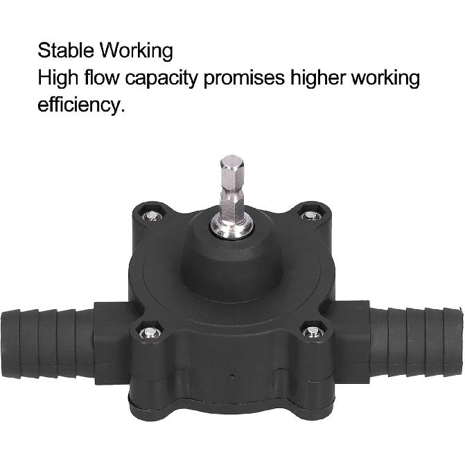 LIZEALUCKY Hand Electric Drill Pump, Drill Pump for Oil, Self Priming Water Transfer Pump, Mini Household Hand Drill Driven Pump Portable Centrifugal