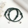 2pcs Mountain Alliance Each Other Couple Red Rope Bracelets a Pair of Magnet Stone Girlfriends Gift Braided Rope Jewelry