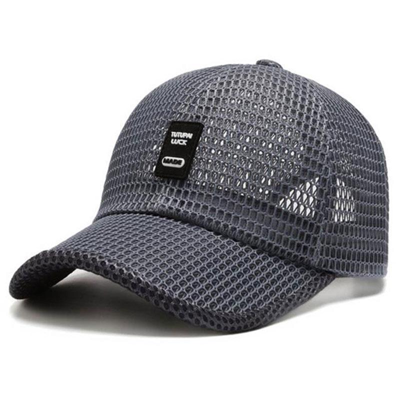 Letter Label Decoration Net Hat Men and Women Fashion Breathable Mesh Baseball Cap Couple Hiking Hats Sunscreen Caps